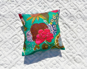 Latest Design Eco-Friendly Christmas Home Decor cotton <b>Pillow</b> Cover Wholesale Kantha Embroidered Handmade Cotton <b>Throw</b> <b>Pillow</b> - Product Image 1