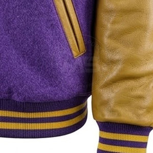 Chaquetas Varsity de Invierno para Hombre con Logotipo Personalizado, Parches Bordados, Puños Acanalados, Tejido Transpirable de Algodón/Lana Ecológico - Product Image 6