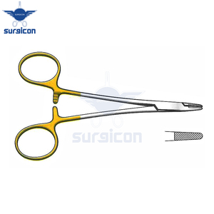 ที่จับเข็ม Derf ขนาด 12 ซม. / 4-3/4 นิ้ว พร้อมใบมีดขนาดเล็ก 0.4 มม. แบบ Serration และเม็ดมีดทังสเตนคาร์ไบด์ TC GOLD สำหรับเข็มที่มีความแม่นยำสูง - Product Image 4