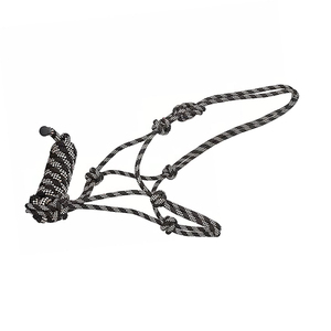 Corde de trelage pour cheval en coton tressé de qualité supérieure avec mousqueton robuste, corde de licou durable pour l'équitation, l'entraînement, le toilettage et l'écurie - Product Image 1