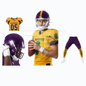 Jersey de Fútbol Americano Sublimado Personalizado, Tejido de Malla Transpirable, Unisex, Ajuste para Adultos, Jersey de Fútbol Americano Cosido al por Mayor - Product Image 3