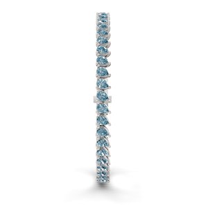 Pulsera de tenis estilo Hip Hop de oro de 10k con diamantes de laboratorio de corte pera en azul lila hielo, certificados GRA, joyería para mujer - Product Image 2