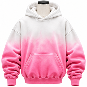 Sudadera con Capucha Unisex Estilo Hip Hop, Tie Dye, Degradado, Manga Raglán, Bolsillo Canguro, Informal, 100% Algodón - Product Image 5