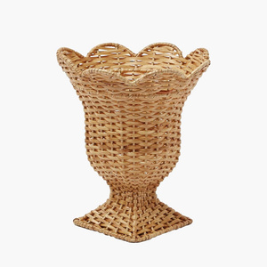 New collection table decorative <b>vase</b> make in Vietnam with scalloped design with OEM ODM color - Product Image 6