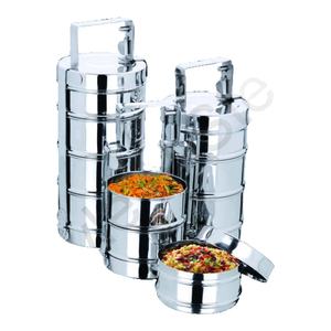 Boîte à déjeuner en acier avec poignée en acier inoxydable, boîte à déjeuner en acier inoxydable, conteneur de nourriture multicouche pour l'école - Product Image 1