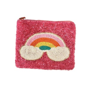 กระเป๋าใส่เหรียญปักลูกปัดดีไซน์เก๋ไก๋ งานแฮนด์เมด ปักลูกปัดสวยงาม กระเป๋าใส่เหรียญใบเล็ก - Product Image 2