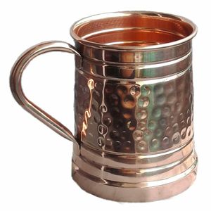 Offre d'usine : Chopes à bière en cuivre massif avec poignée en laiton – Vaisselle artisanale pour cocktails – Chopes à cocktail professionnelles - Product Image 6