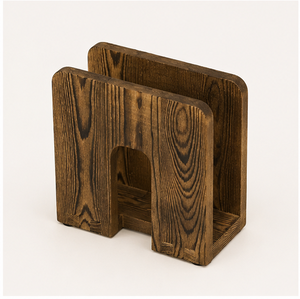 Porta Servilletas de Madera Rústico Hecho a Mano para Mesa de Comedor, Soporte Vertical de Madera Sólida para Papel Tisú, Organizador para Hogar y Restaurante - Product Image 4
