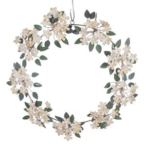 Corona Navideña Hecha a Mano con Hojas Metálicas Artificiales Ecológicas para Decoración Navideña y Regalos de Año Nuevo - Product Image 1