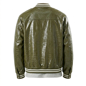 Men's Stylish Cotton Blend <b>Biker</b> <b>Leather</b> <b>Jacket</b> - Product Image 2