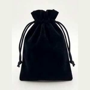 Pochette cadeau rectangulaire en velours et coton imprimé sur mesure pour femme TRANSWORLD, petite (20-30 cm), avec fermeture à cordon, sac transparent - Product Image 3