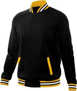 High Quality Men's Varsity Jackets Thin <b>Stand</b> Collar Light <b>Weight</b> Winter Wool Body Leather Sleeve Best Design Plain Fabric Front - Product Image 1