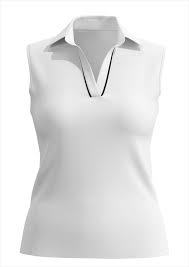 Polo sans manches slim fit de haute qualité pour femme, en mélange de coton respirant, toucher doux, pour l'exportation - Product Image 3