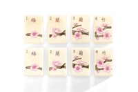 Set Ubin Mahjong Akrilik Ukiran Mewah Lapis Tunggal Warna Ivory Kustom, Golden Harvest Premium, Kit Permainan Meja Koleksi