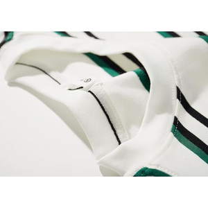 เสื้อยืดแฟชั่นผู้ชายทรงหลวม คอกลม ลายทาง แขนสั้น สไตล์ลำลอง สำหรับฤดูร้อน สตรีทแวร์ - Product Image 4