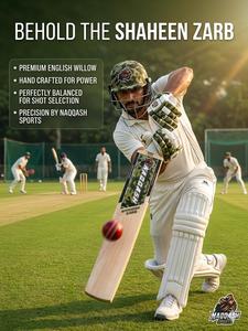 Batte de cricket en saule anglais sur mesure, de qualité supérieure, taille standard, par Naqqash Sports - Product Image 3