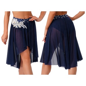 กระโปรงเต้นรำสำหรับผู้หญิง กระโปรงแบบชิ้นเดียว ชุดเต้นรำสำหรับวอลซ์ ลาติน สำหรับการแข่งขัน การแสดง และการฝึกซ้อม - Product Image 2
