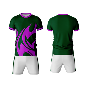 Tenue de football numérique dégradée noir-violet NeoVibe – Ensemble de sport respirant et léger pour l'entraînement et la gym, personnalisable - Product Image 3