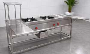 Cuisinière à gaz commerciale en acier inoxydable SS 304, brûleur en fonte robuste pour cuisine de restaurant - Product Image 4