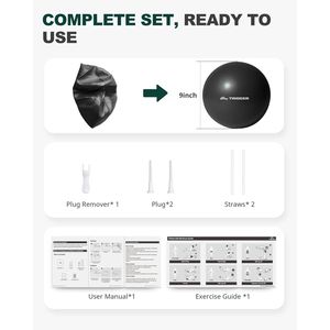 9-Inch Small Exercise Pilates Ball Core Training Yoga Ball for <b>Physical</b> Therapy Balance Stability Stretching - Product Image 4