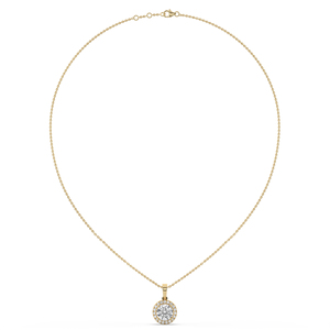 จี้เพชรเพาะเลี้ยงทรงกลมเจียระไนแบบบริลเลียนท์น้ำหนักเบา 2.39 กะรัต ทอง 14KT 10KT สำหรับโอกาสพิเศษ - Product Image 4