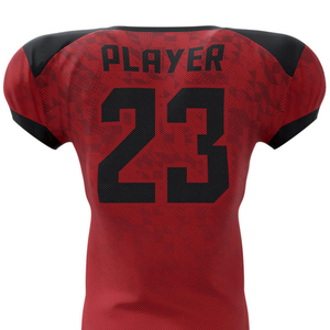 Camiseta de Fútbol Americano Corta Roja y Negra de la Mejor Calidad, Cómoda y Transpirable para Hombre, de Alta Demanda, Secado Rápido, 100% Poliéster, Personalizable - Product Image 5