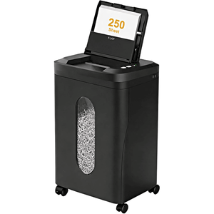 Distruggidocumenti Professionale a Caricamento Automatico per 250 Fogli, 60 Minuti di Funzionamento Continuo, Livello di Sicurezza P5, per Ufficio e Casa, Micro CU - Product Image 1