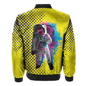 Chaqueta Bomber con Cremallera Frontal y Estampado de Camuflaje por Transferencia Térmica, Personalizada, de Poliéster Transpirable, Ropa Deportiva - Product Image 4