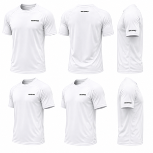 เสื้อยืดแขนสั้นผู้ชาย WARPRO สีขาวล้วน คอกลม แห้งเร็ว ระบายอากาศได้ดี ทรงปกติ ผลิตจากผ้าโพลีเอสเตอร์ถัก 100% - Product Image 4
