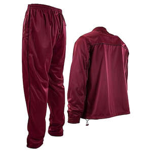 Ensemble de survêtement unisexe personnalisé en polyester et coton avec fermeture éclair, respirant, coupe-vent d'hiver rose pour le tennis, la course et le volley-ball - Product Image 4