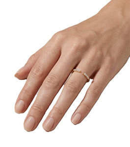 DEF Color VS VVS Clarity Round Lab Grown Diamond 10K 14K Solid Gold Promise Ring Wedding Proposal Ring Open Cuff Diamond Ring - Product Image 6