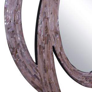 Espejo de Pared de Lacado Artesanal de Vietnam, Espejo Redondo Colgante con Incrustaciones de Nácar, Tamaño Personalizado - Product Image 3