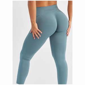 High Waist Fitness <b>Yoga</b> Leggings <b>Pants</b> and Seamless Sports Bra Set Hot Sales Women's Mesh Sportswear Solid compression Leggings - Product Image 5