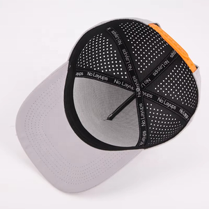 หมวกเบสบอลสำหรับเล่นกีฬา6แผงโพลีเอสเตอร์กันน้ำตัดด้วยเลเซอร์มีรูพรุน - Product Image 6