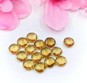 พลอยซิทรินสีเหลืองทรงกลมเจียระไนคุณภาพ AAA ขนาด 12x12 มม. สำหรับทำเครื่องประดับ - Product Image 2