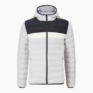 Chaqueta de Invierno Acolchada para Hombre de Alta Calidad al por Mayor con Logotipo Personalizado, Manga Larga, Exterior de Nailon, Relleno de Plumón, con Capucha - Product Image 3
