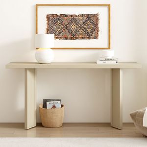 Consolle U_STYLE in impiallacciatura di pino con eleganti gambe geometriche per soggiorno, studio e sala da pranzo - Product Image 2