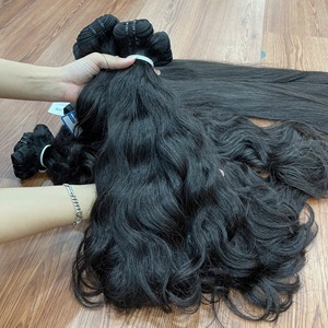 Super Sale Natural Wavy Raw Vietnamese Hair With Cuticle Aligned 100% Human Weft Hair Extensions Available Large stock - Product Image 2