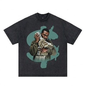 เสื้อยืดโออีเอ็มแฟชั่นใหม่ พิมพ์ลายโลโก้ตามสั่ง พิมพ์ดิจิทัล ผ้าฝ้าย 100% ระบายอากาศได้ดี ทรงโอเวอร์ไซส์ สวมใส่สบายทุกวัน มี 60 สี - Product Image 1