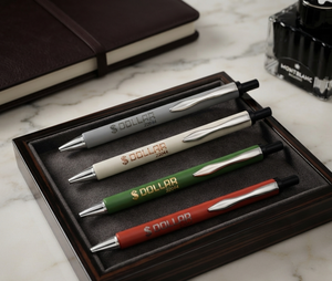 Ensemble de stylos à bille exécutifs élégants, corps blanc, stylos rétractables multicolores, ensemble d'écriture pour le bureau et l'école, stylo à bille de qualité supérieure - Product Image 6