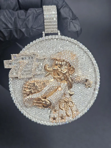 Colgante Personalizado de Lujo con Diamantes de Moissanita Chapado en Rodio, Estilo Hip Hop, Plata 925, para Hombre y Mujer - Product Image 3