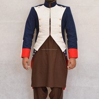 Reproductions napoléoniennes françaises Costume uniforme 19e siècle britannique napoléonien hommes vestes Tailcoat fait à la main Napoléon manteau