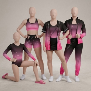 Ropa de Calentamiento Personalizada para Animadoras y Bailarinas, Sublimación, Ropa de Equipo de Baile, Marca Privada, Ropa de Práctica para Animadoras, Ropa de Baile, Ropa de Entrenamiento de Baile - Product Image 2