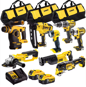 VENTE EN GROS DE PRODUITS NEUFS ET ORIGINAUX - ACHETEZ 2, OBTENEZ 1 GRATUIT - Kit d'outils électriques DeWALT DEWKIT30A - 4 batteries lithium-ion 18V x 5Ah - 15 pièces - Product Image 3