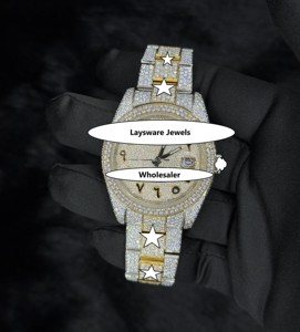 Reloj de Acero Inoxidable con Incrustaciones de Diamantes de Imitación Estilo Hip Hop, Analógico, Mecánico, Automático, VVS Moissanite, Pasa el Test de Diamantes - Product Image 1