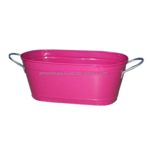 อ่างไวน์โลหะทำมือปรับแต่งได้สำหรับงานปาร์ตี้ที่บาร์ไวน์ทรงรีเคลือบกัลวาไนซ์เครื่องดื่มแชมเปญ - Product Image 3