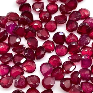 Rubí facetado en forma de pera de 4x4 mm, piedra preciosa roja, rubí suelto, precio al por mayor, lote a granel para la fabricación de joyas, procedente de la India. - Product Image 3