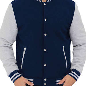 Nouvelle arrivée, veste varsity pour homme, matériau chaud d'hiver, coupe régulière, fermeture à boutons, veste décontractée tendance pour la vente en gros en ligne - Product Image 4