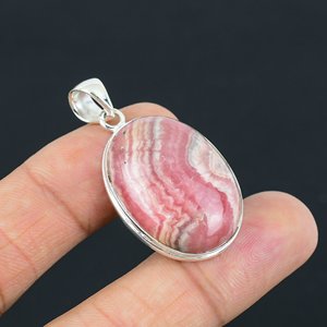 Women's Pendant Rhodochrosite Gemstone with Bezel Setting Designer 925 Sterling Silver Fine Jewelry Pendants <b>Gift</b> <b>for</b> <b>Her</b> - Product Image 6