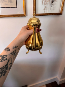 Gold Decorative Coffee Pot Elegant Brass Coffee Server Vintage Style Metal Coffee Pot Handmade Tabletop Decor Luxury Beverage - Product Image 5